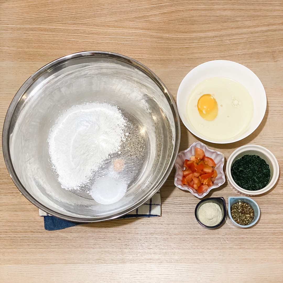 芝士菠菜番茄鹹鬆餅 - step 2