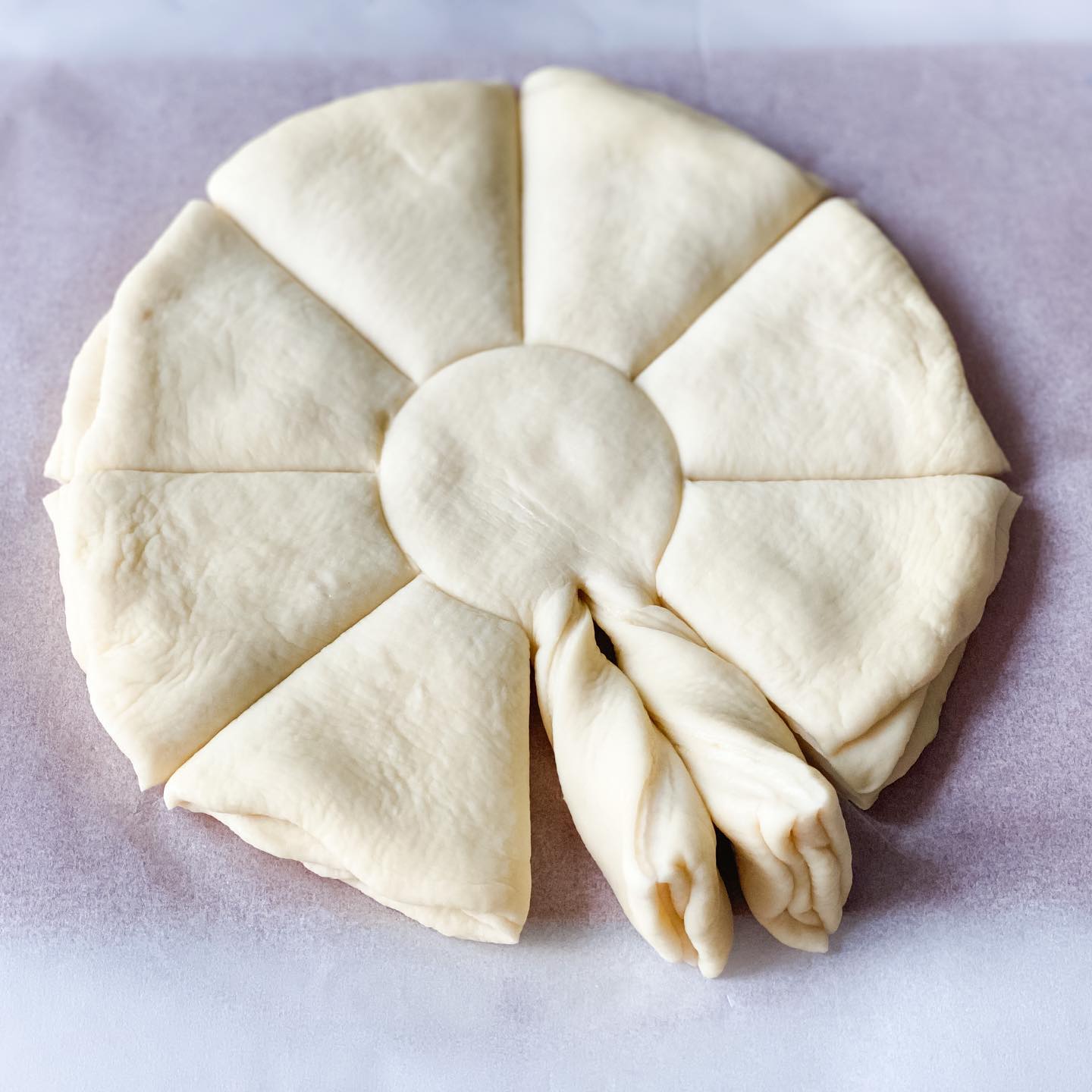 聖誕限定蒜茸牛油雪花包 - step 6