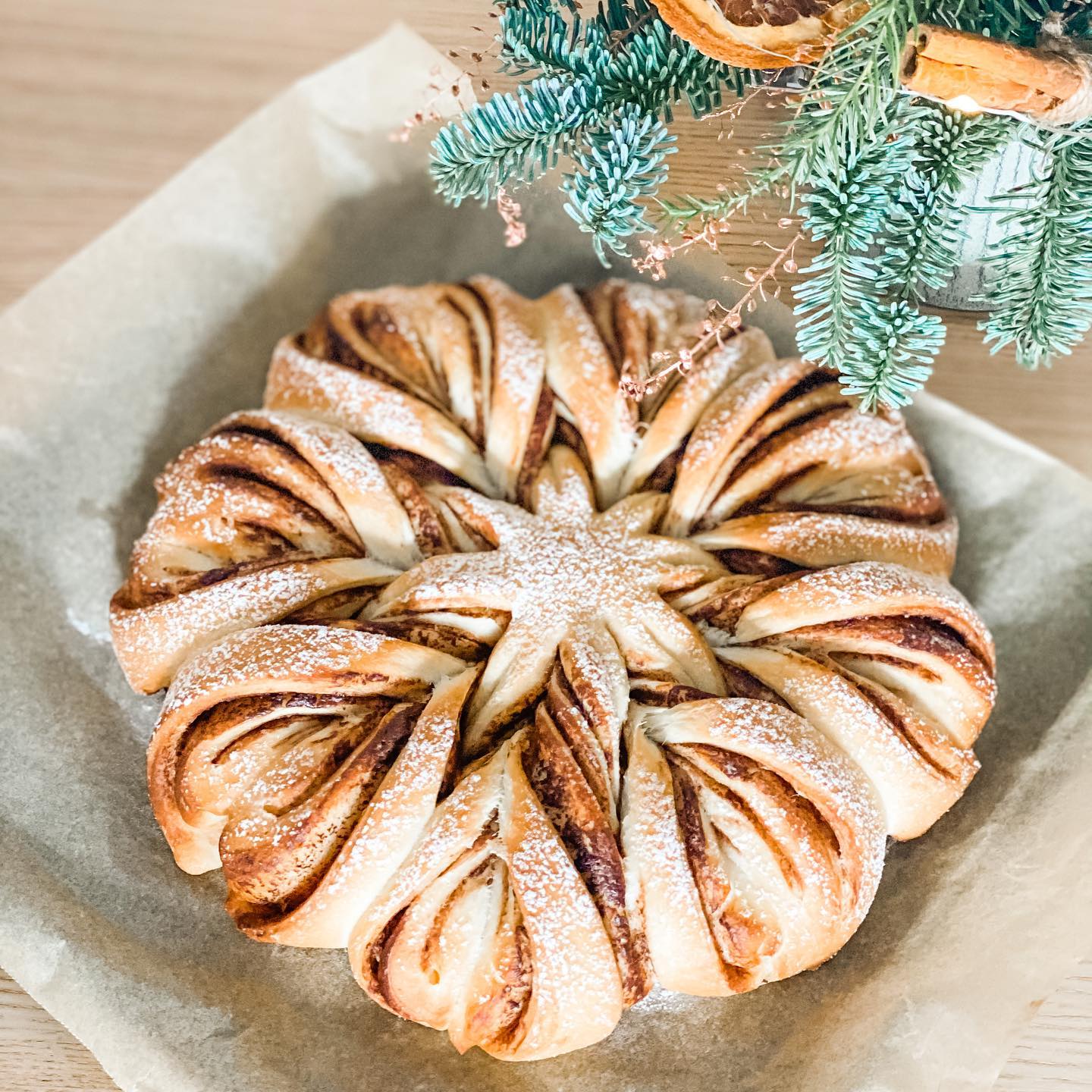 聖誕限定榛子醬雪花包 - step 1