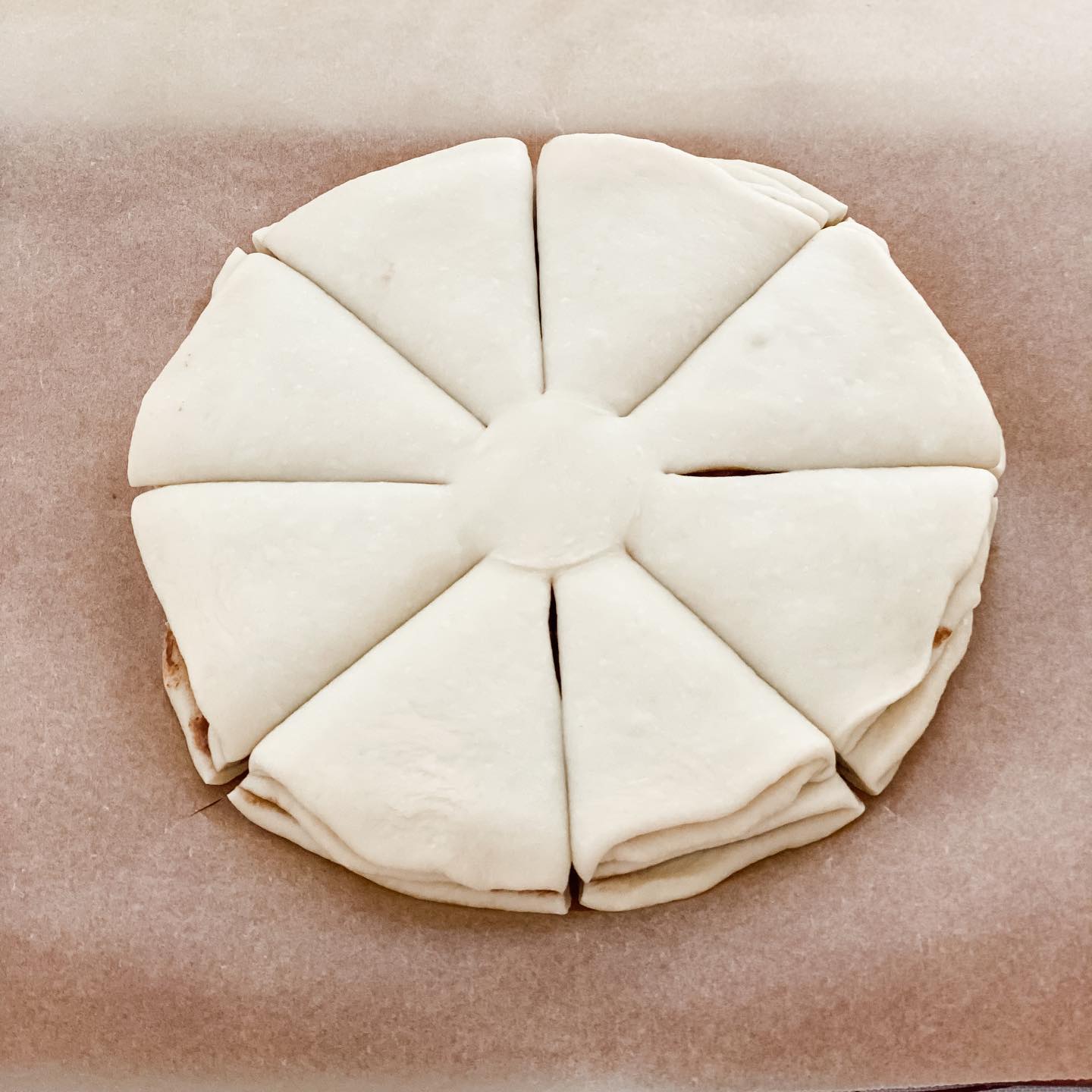 聖誕限定榛子醬雪花包 - step 3