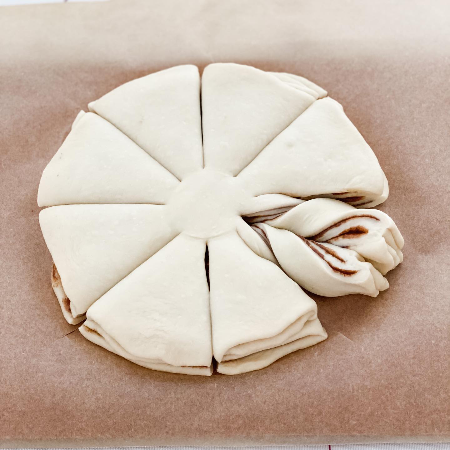 聖誕限定榛子醬雪花包 - step 5