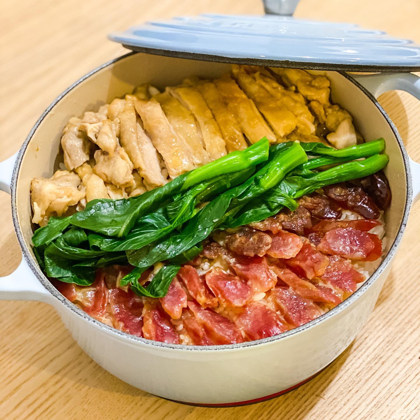 臘味雞肉煲仔飯 - step 1