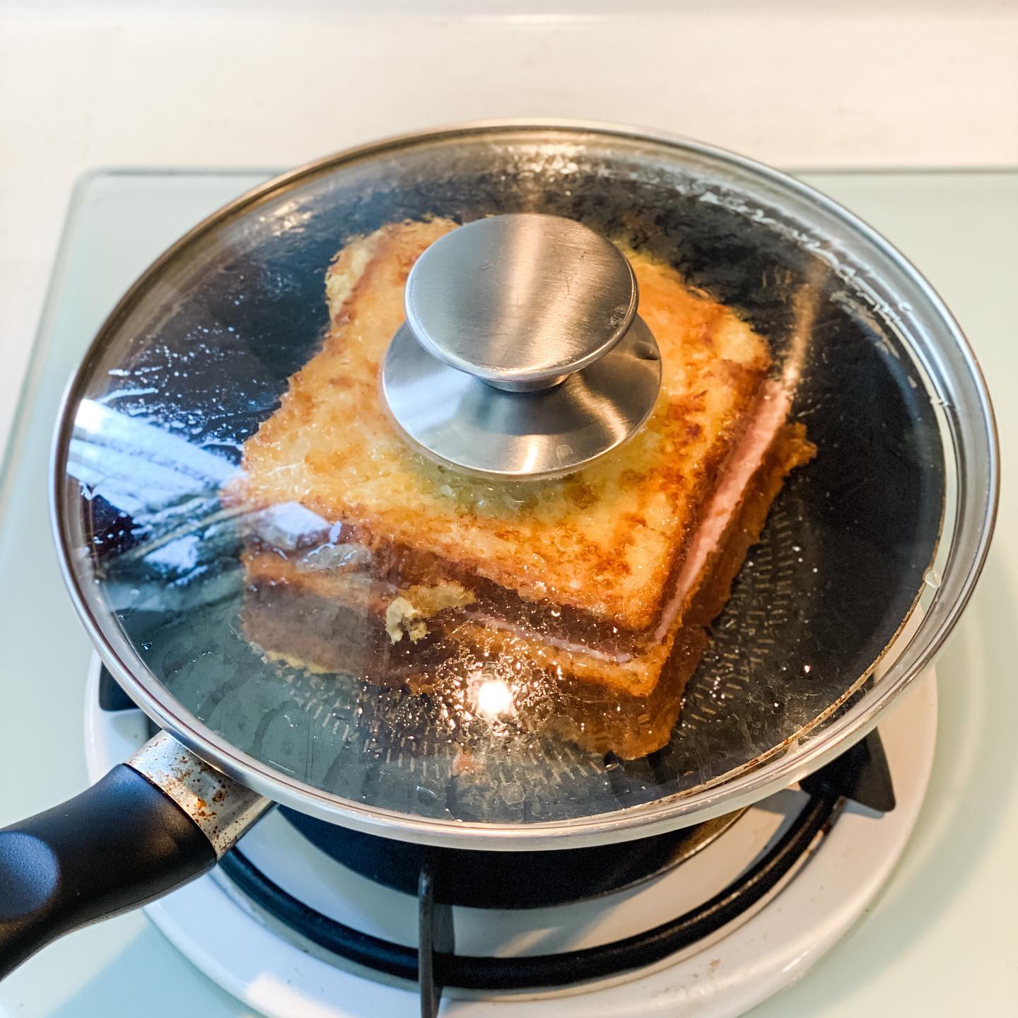 火腿芝士西多士 - step 1