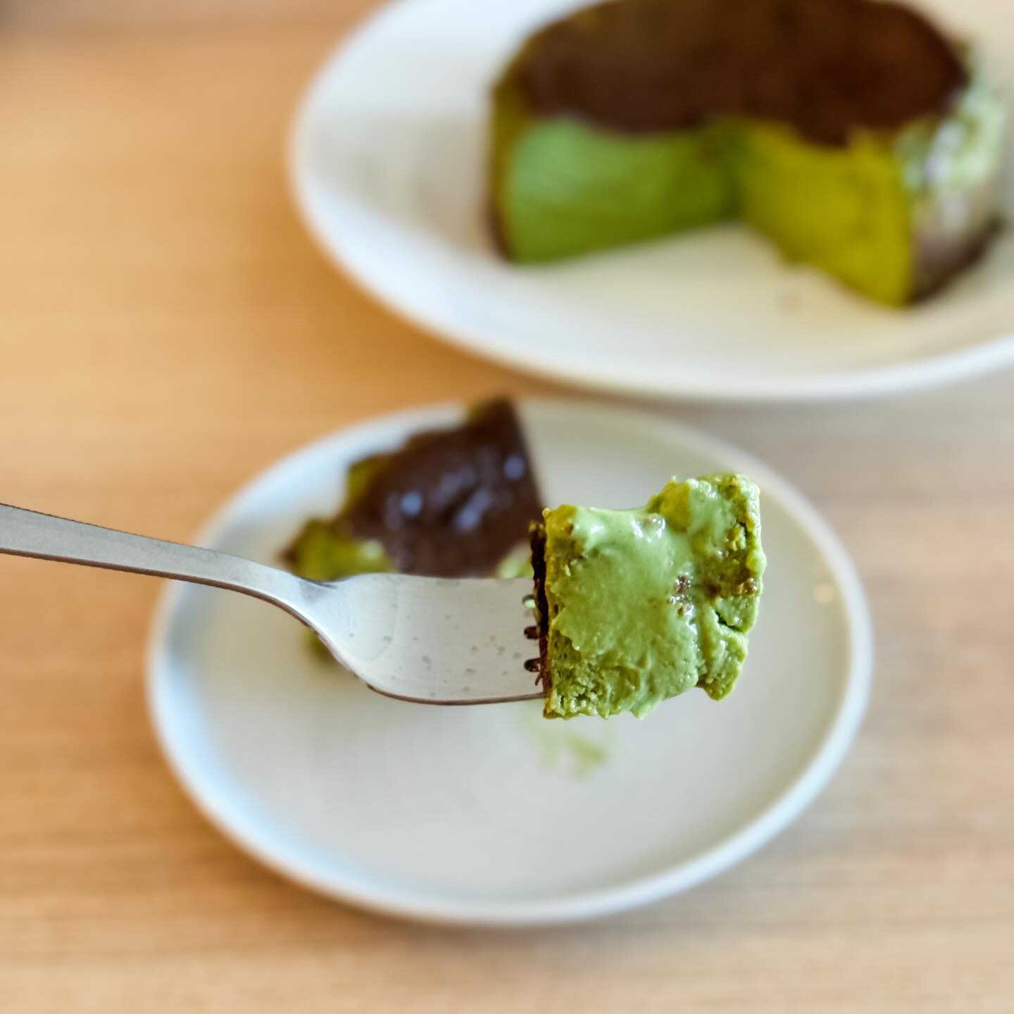 抹茶半熟軟心巴斯克芝士蛋糕 - step 1