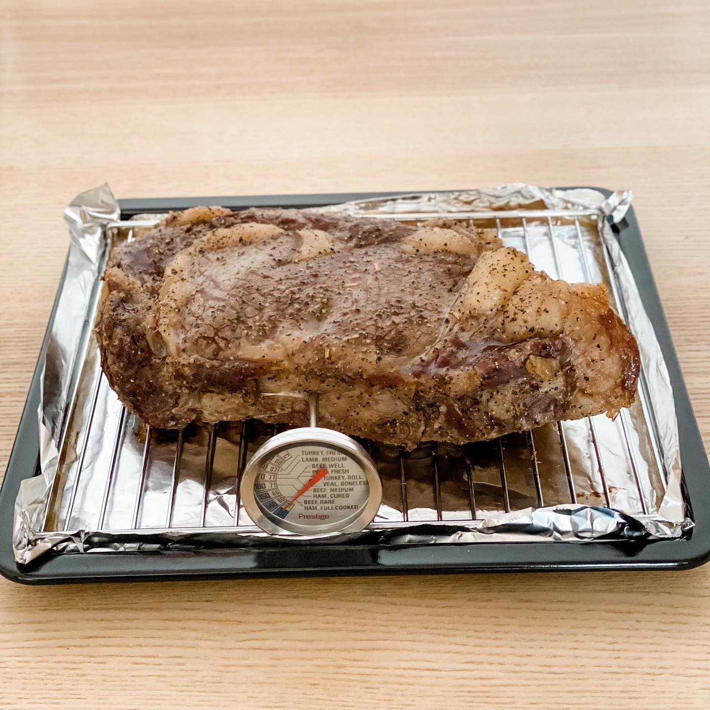 Reverse sear steak 先烤後煎慢烤肉眼扒 (不使用慢煮棒) - step 3