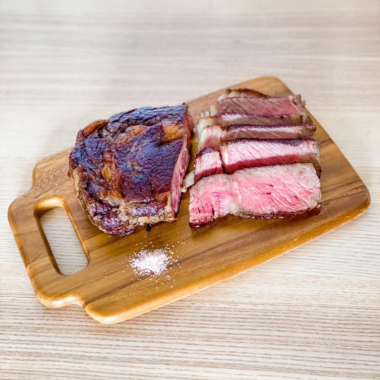 Reverse sear steak 先烤後煎慢烤肉眼扒 (不使用慢煮棒)