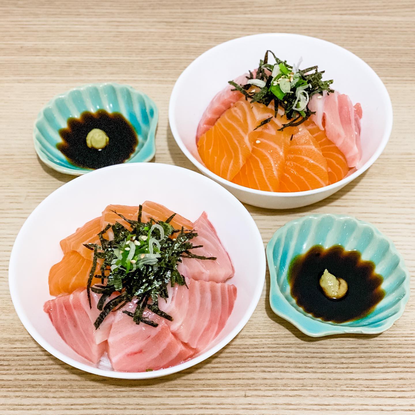 自製大拖羅三文魚海鮮丼 - step 1