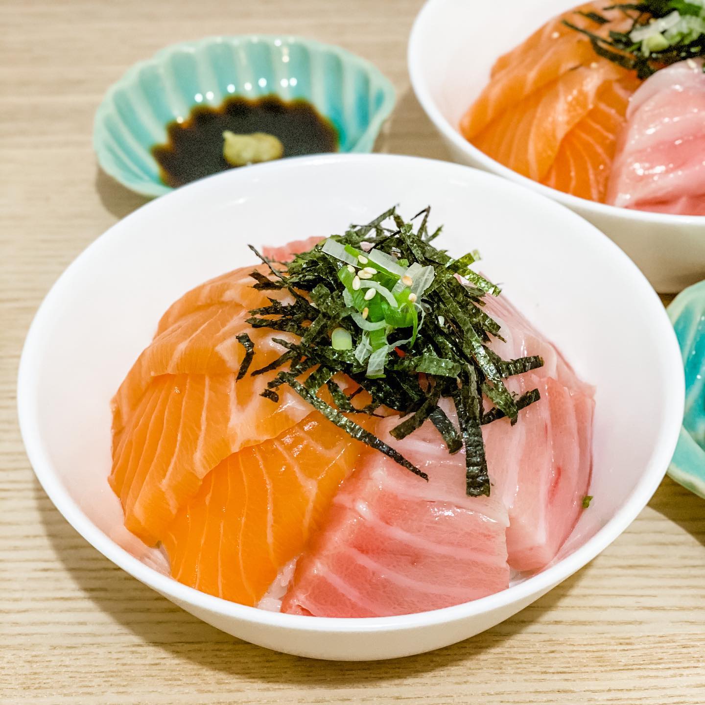 自製大拖羅三文魚海鮮丼