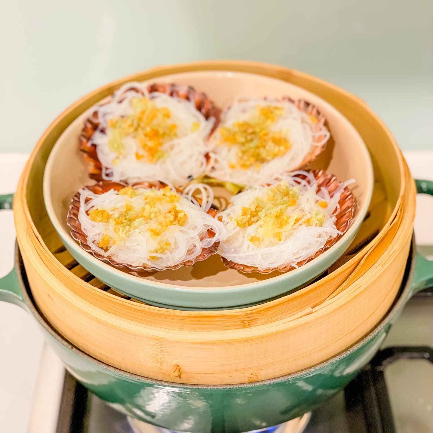 金銀蒜粉絲蒸扇貝 - step 5